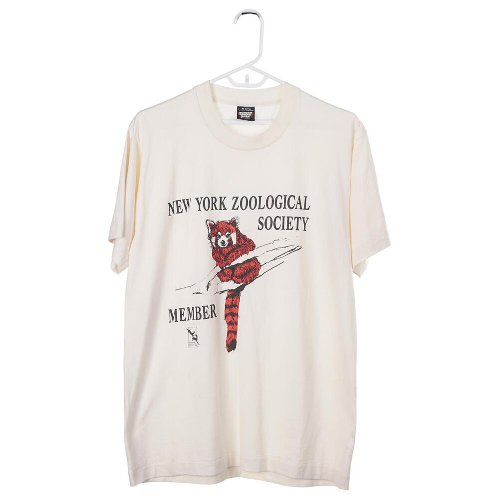 Screen Stars Best T-Shirt Size L NY Zoological Society Red Panda Single Stitch